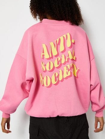 Sweatshirt with slogan