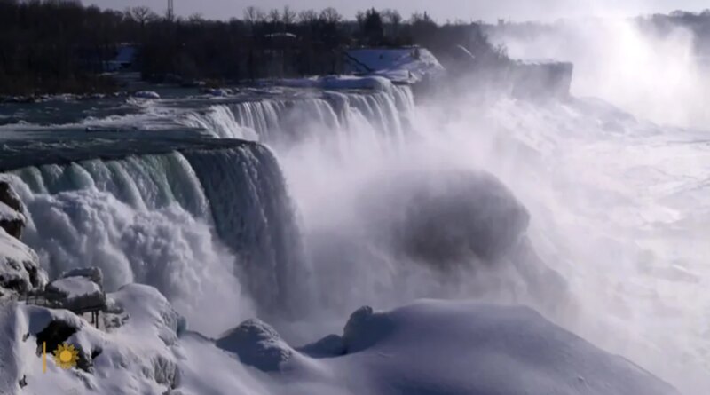 Nature: An ice-covered Niagara Falls